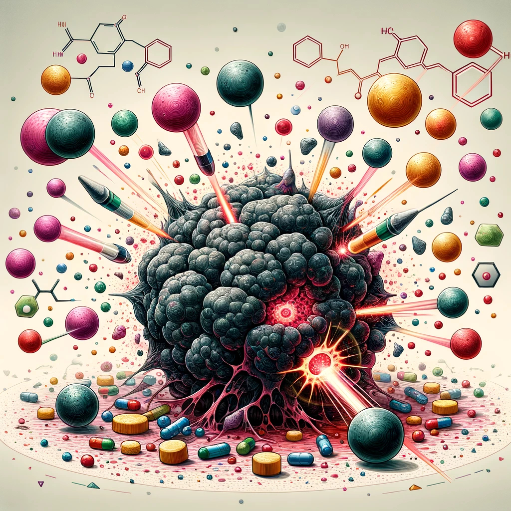 tumor attacked by drugs tumor attacked by drugs